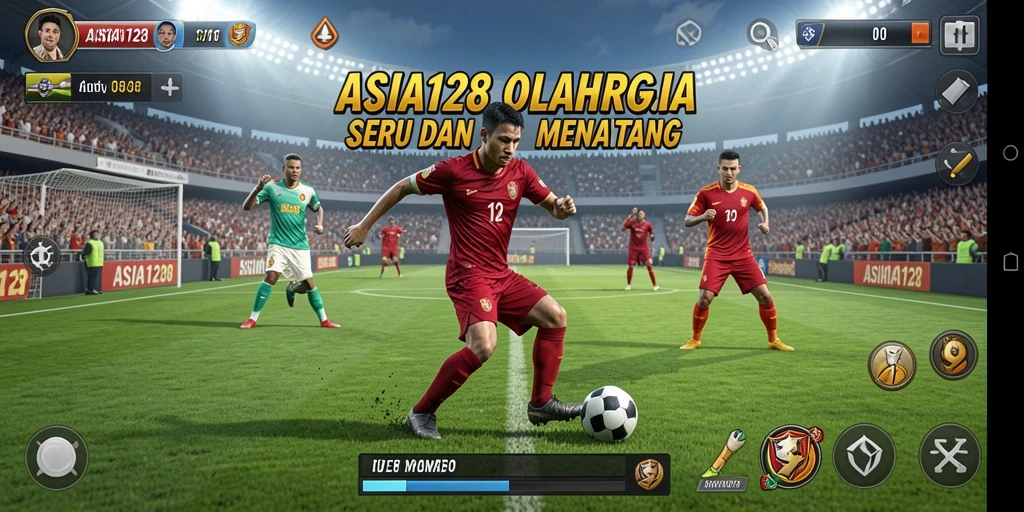 Screenshot menampilkan aksi seru dalam permainan olahraga ASIA128.