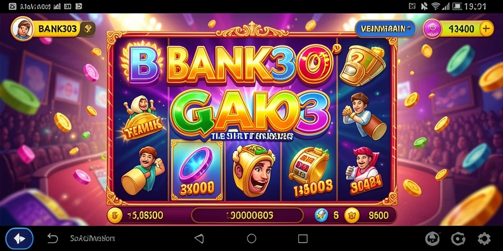 Screenshot utama BANK303 menampilkan gameplay slot yang mengasyikkan dan grafik yang memikat.