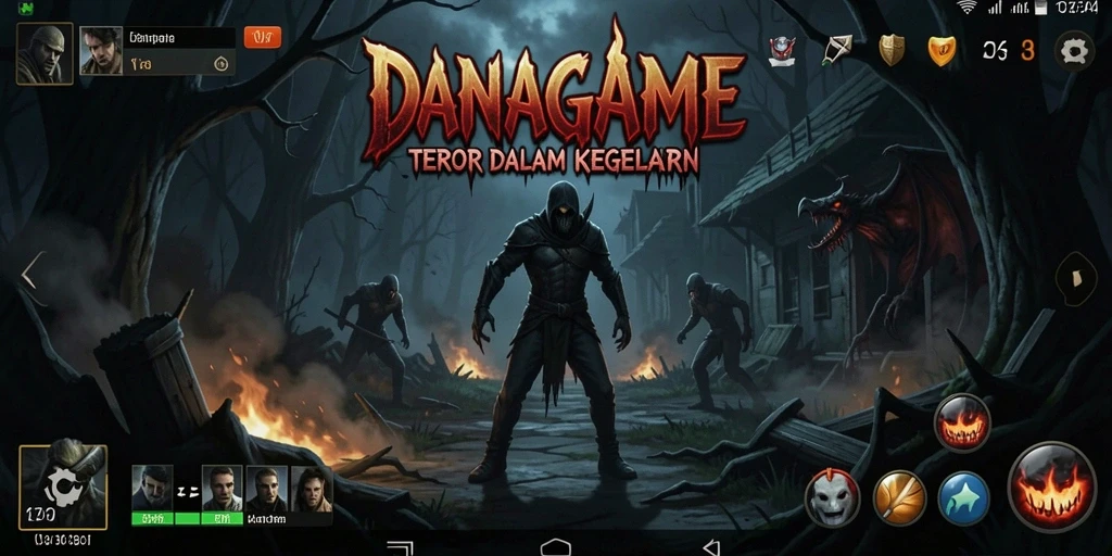 Tampilan gameplay yang menyeramkan dan mencekam dari DANAGAME.