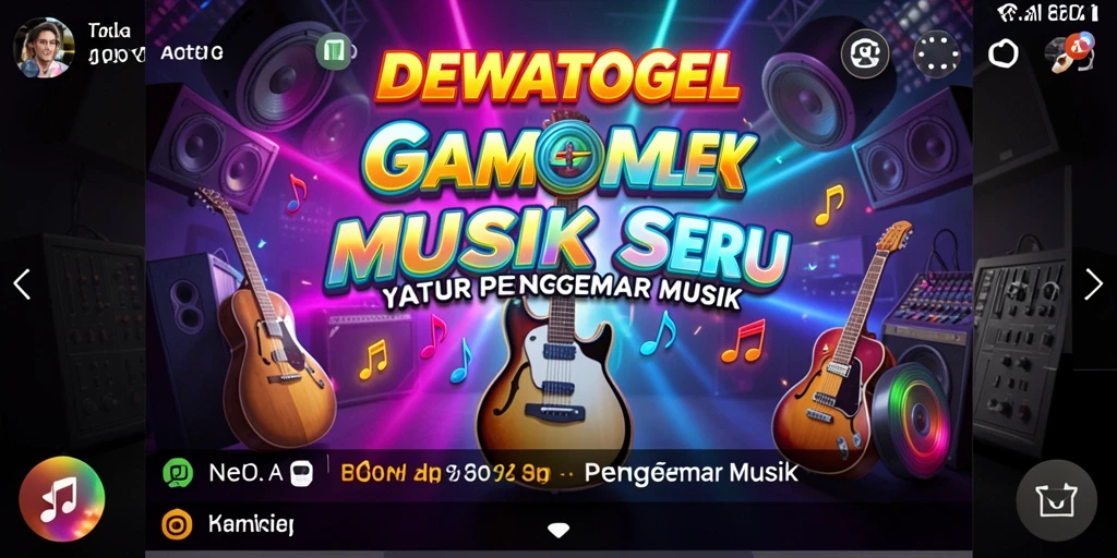Tampilan gameplay DEWATOGEL yang menarik dengan berbagai karakter musik.