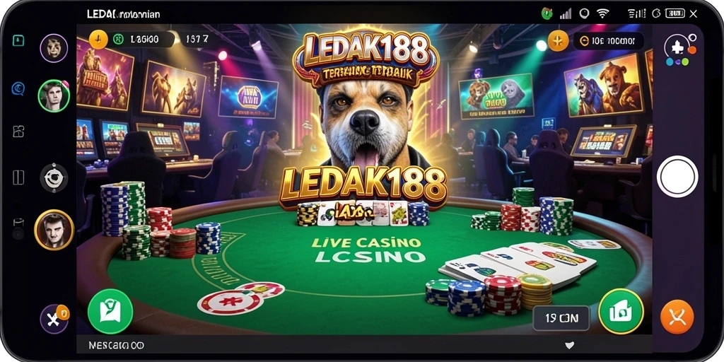 Tampilan gameplay Live Casino yang mengesankan di LEDAK188.