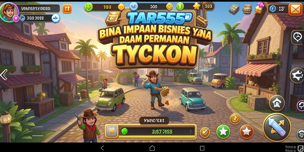 Screenshot utama TAR555 menampilkan gameplay Tycoon yang menarik.